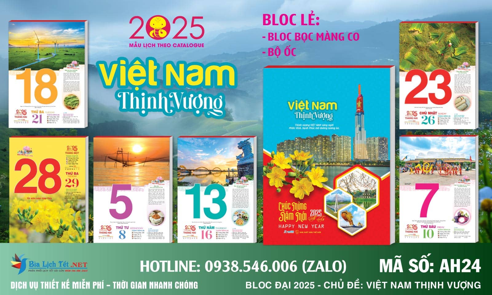 Bloc Đại - Mã số AH24 - Việt Nam Thịnh Vượng (Bloc Lẻ)