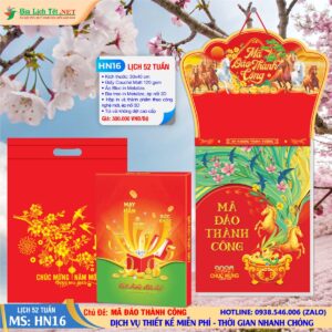 Lịch 52 Tuần (30x40cm) - HN16 - Mã Đáo Thành Công