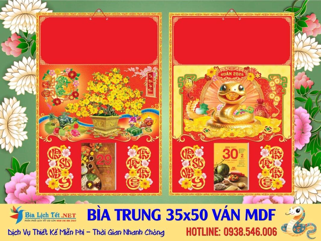 Bìa Trung (35x50) Gắn Bloc 2025