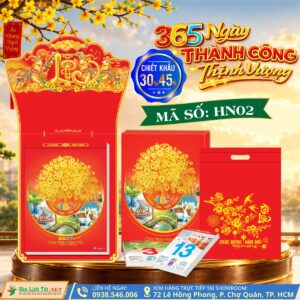MS: HN02 - 365 Ngày Thành Công Thịnh Vượng - Bloc Siêu Cực Đại (30x40cm)