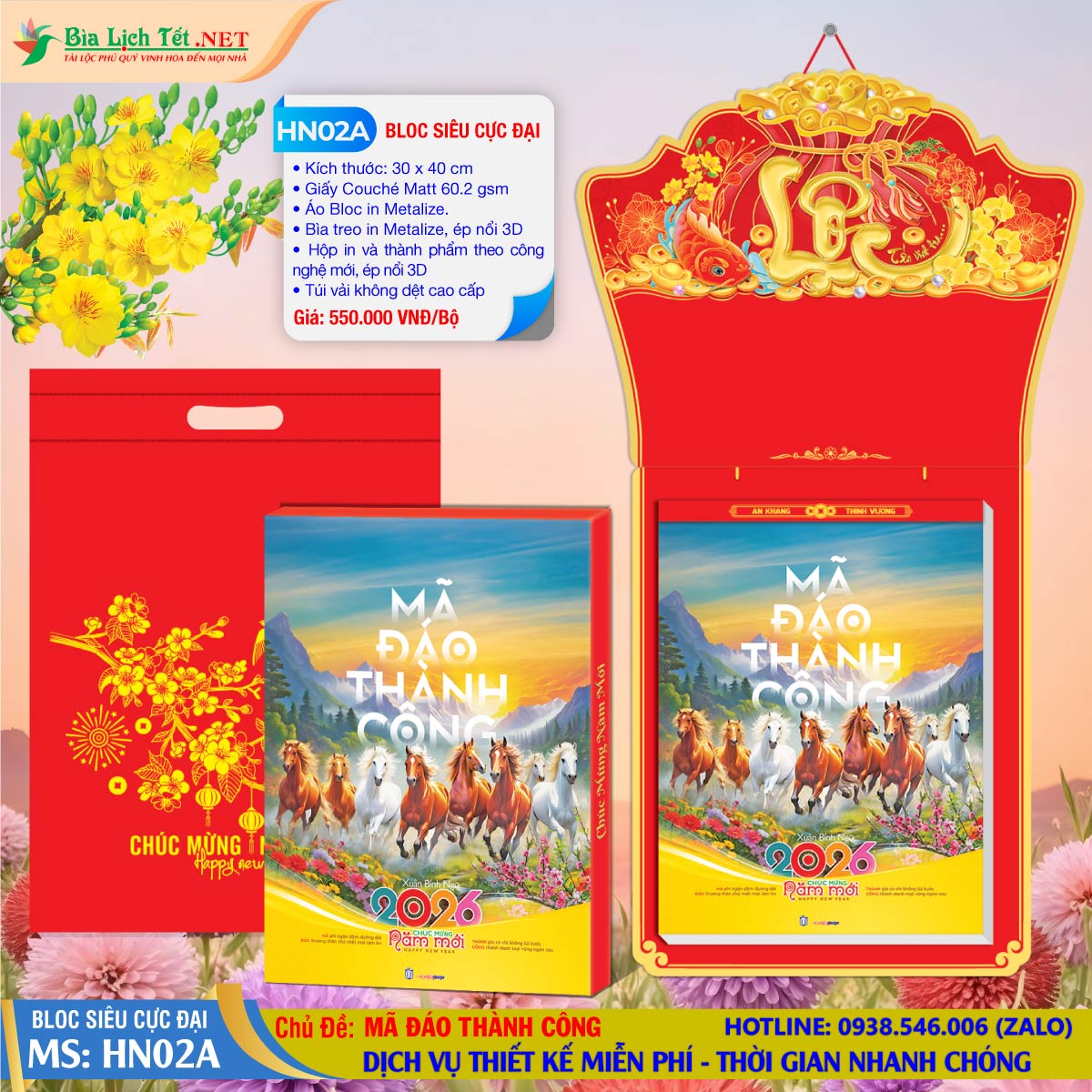 HN02A - Mã Đáo Thành Công (Đầu Treo Chữ Lộc)