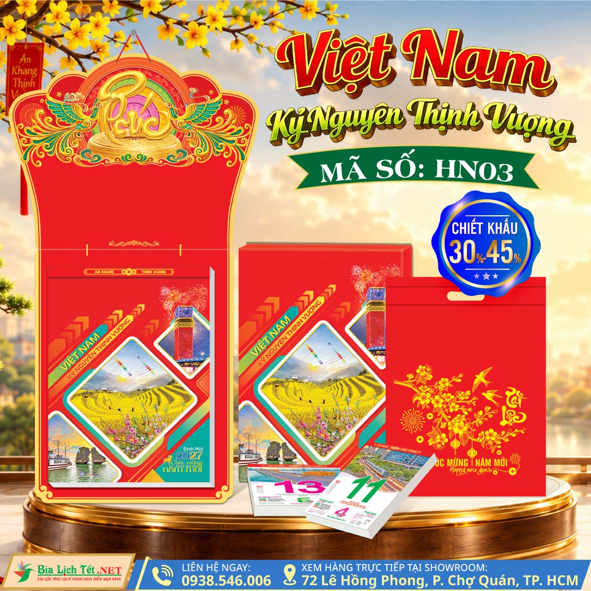 MS: HN03 - Việt Nam Kỷ Nguyên Thịnh Vượng - Bloc Siêu Cực Đại (30x40cm)