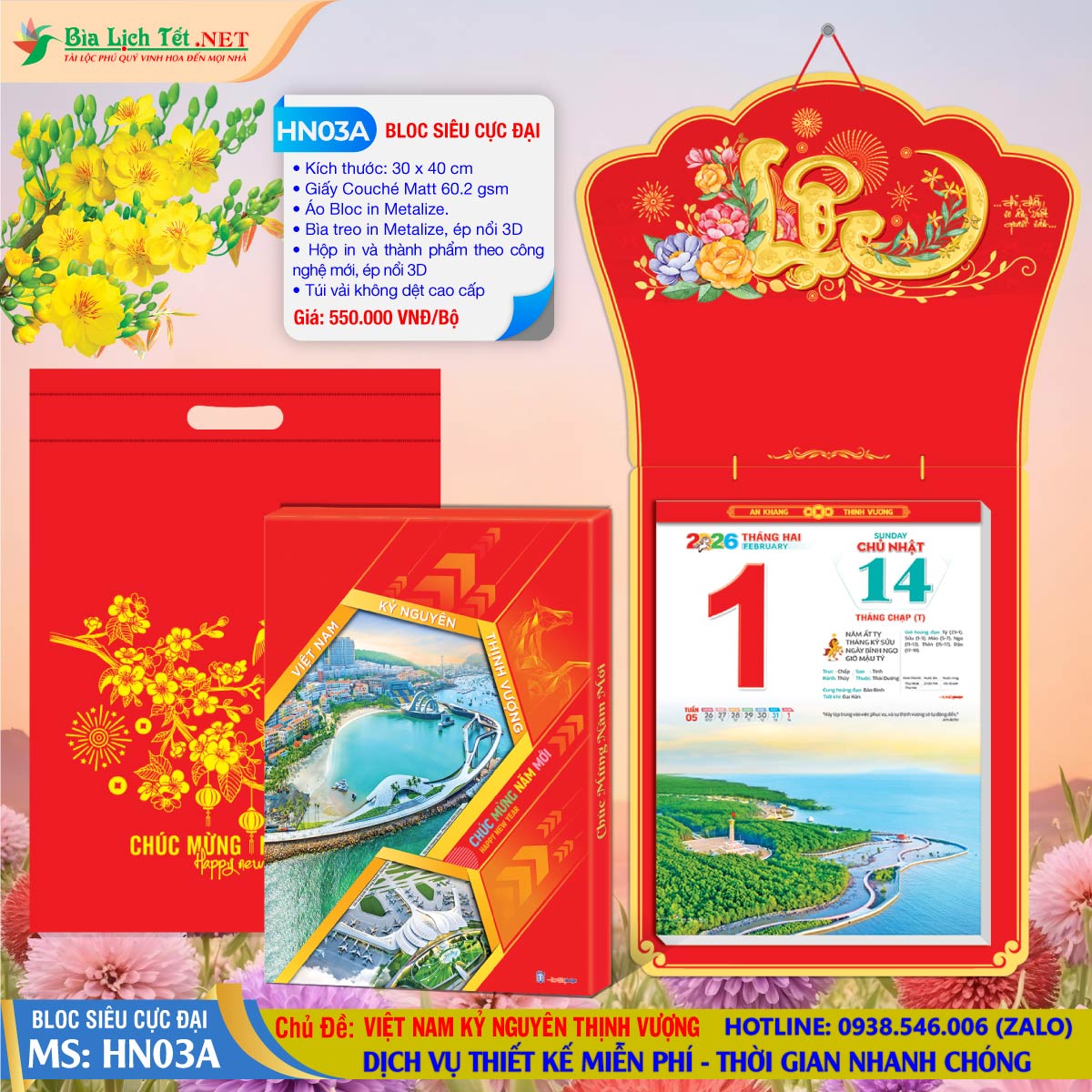 HN03A - Việt Nam Kỷ Nguyên Thịnh Vượng (Đầu Treo Chữ Lộc)