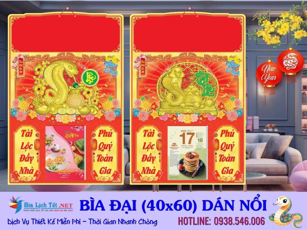 Bìa Đại (40x60cm) Dán Nổi Gắn Bloc 2025