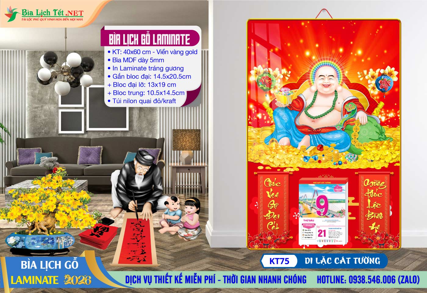 Mã Số: KT75 - Di Lặc Cát Tường