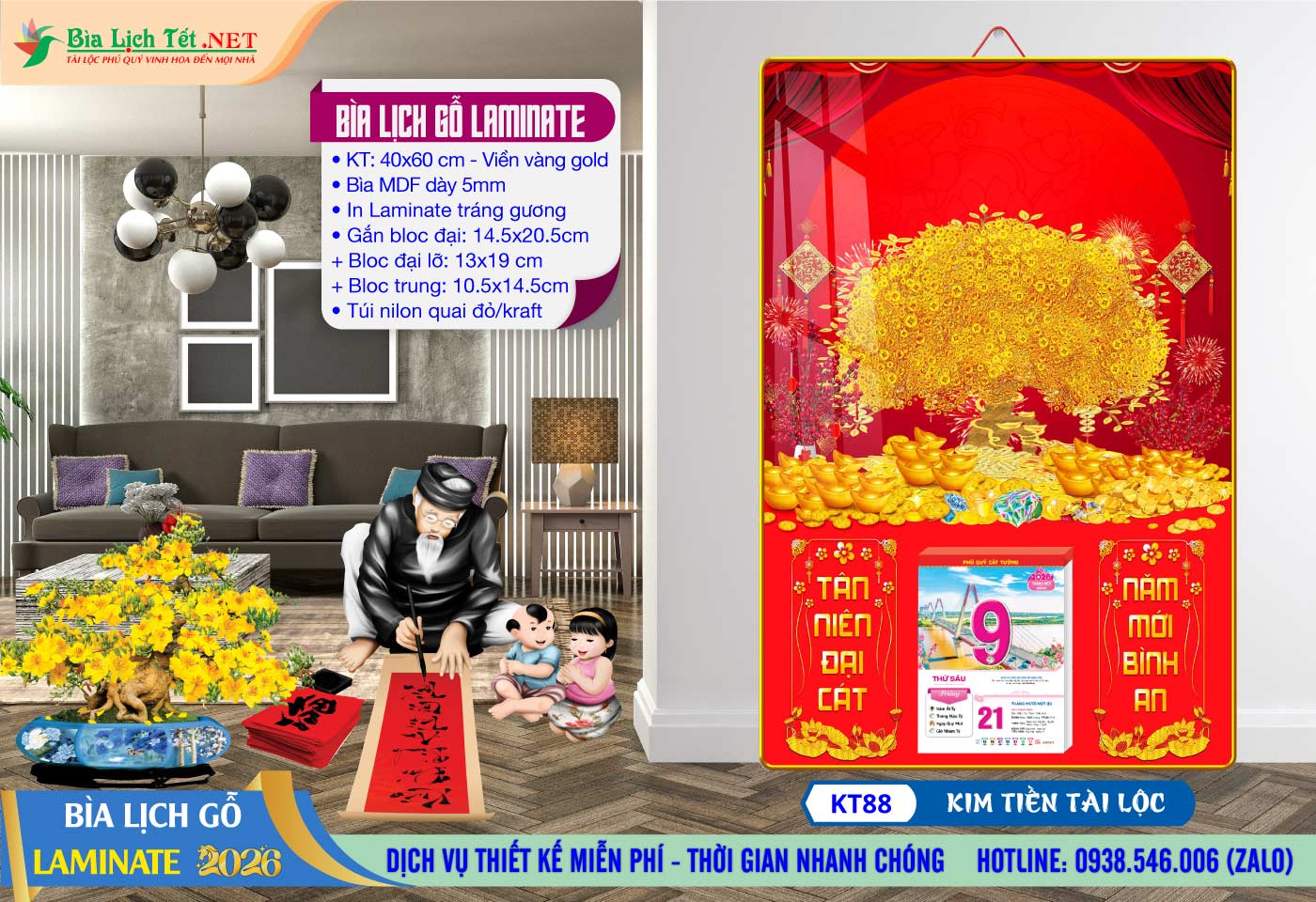 Mã Số: KT88 - Kim Tiền Tài Lộc