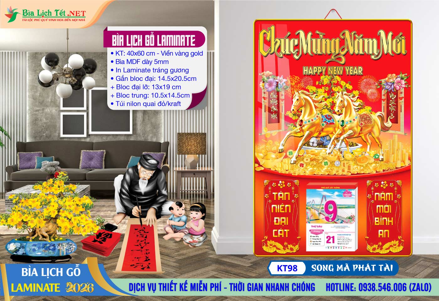 Mã Số: KT98 - Song Mã Phát Tài