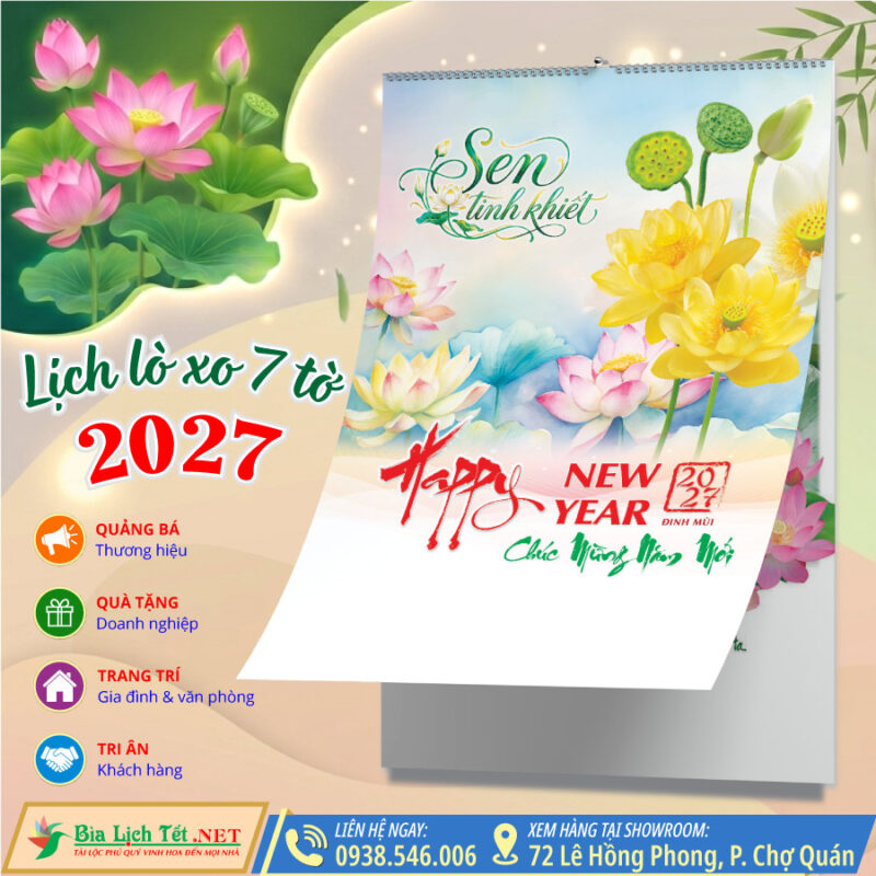 Lịch Lò Xo 7 Tờ 2027 – Món Quà Tri Ân Ý Nghĩa & Giải Pháp Quảng Bá Thương Hiệu 365 Ngày
