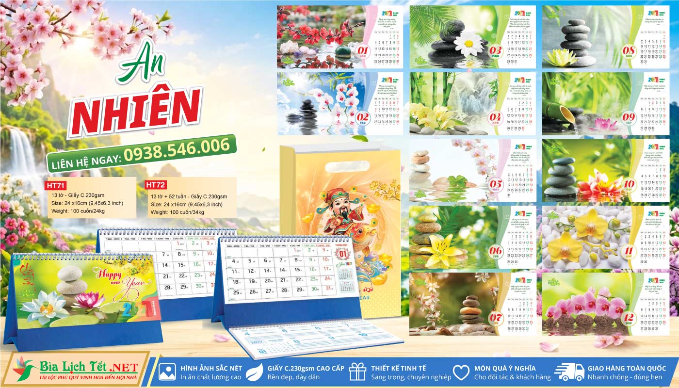 Lịch Bàn A & M (24x16cm) - HT71 - An Nhiên