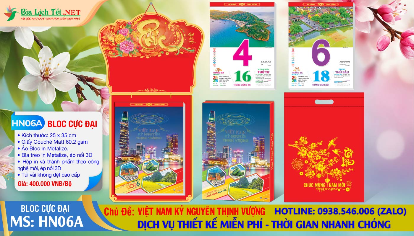 Bloc Cực Đại - HN06A - Việt Nam Kỷ Nguyên Thịnh Vượng (Đầu Treo Chữ Phúc Vàng)