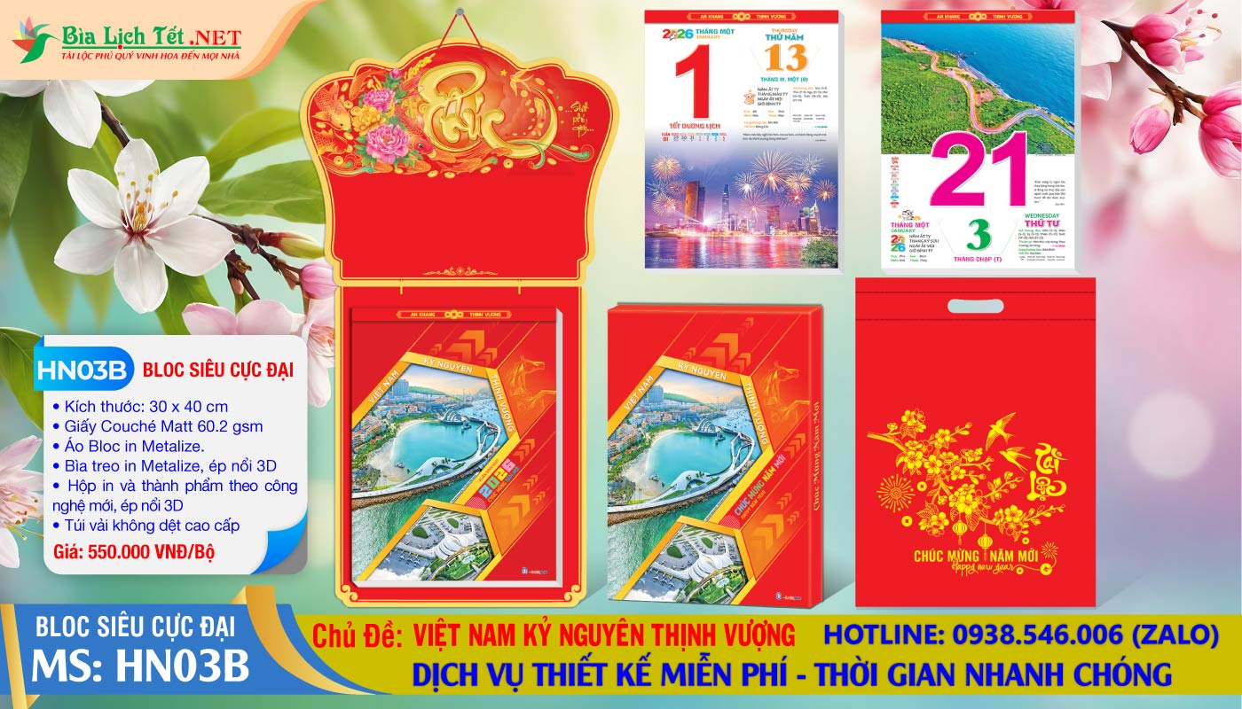 Bloc Siêu Cực Đại - HN03B - Việt Nam Kỷ Nguyên Thịnh Vượng (Đầu Treo Chữ Phúc)