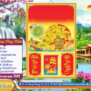 Bìa (40x60cm) Điểm Kim - TH9 - Mai Vàng May Mắn