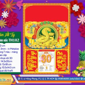 Bìa Đại (40x60cm) Dán Nổi - TH102 - Xuân Ất Tỵ