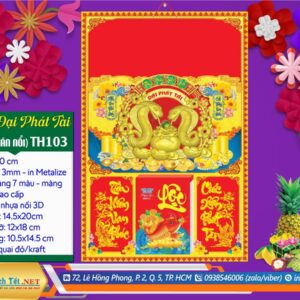 Bìa Đại (40x60cm) Dán Nổi - TH103 - Xuân Đại Phát Tài