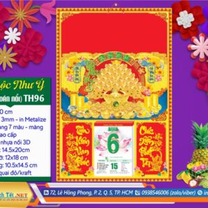 Bìa Đại (40x60cm) Dán Nổi - TH96 - Tài Lộc Như Ý