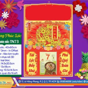 Bìa Đại (40x60cm) Dán Nổi - TN73 - Mai Vàng Phúc Lộc