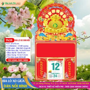 Bìa Lò Xo Dán Nổi - TN39 - Túi Vàng May Mắn