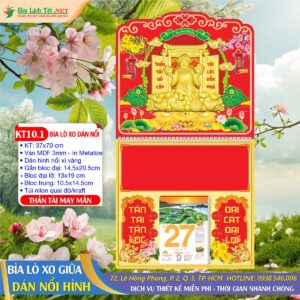 Bìa Lò Xo Hình Nổi - KT10.1 - Thần Tài May Mắn