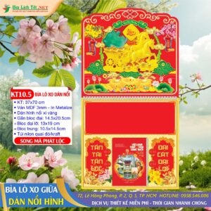 Bìa Lò Xo Hình Nổi - KT10.5 - Song Mã Phát Lộc