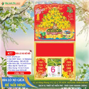Bìa Lò Xo Giữa Bế Nổi - KT7 - Chậu Mai