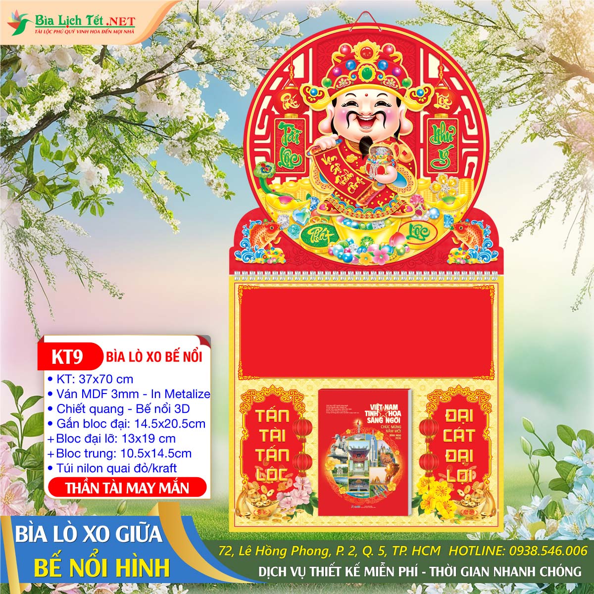 Bìa Lò Xo Giữa Bế Nổi - KT9 - Thần Tài May Mắn