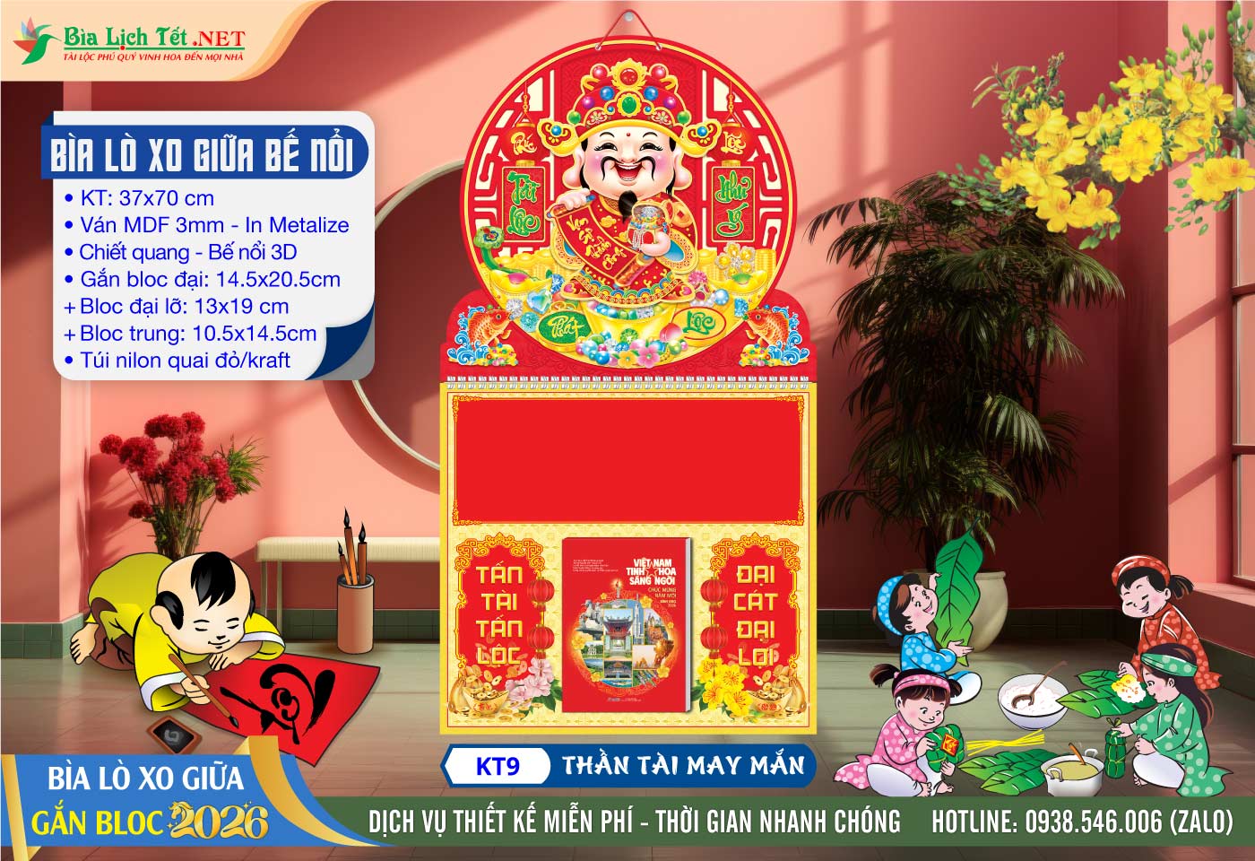 Bìa Lò Xo Giữa Bế Nổi - KT9 - Thần Tài May Mắn