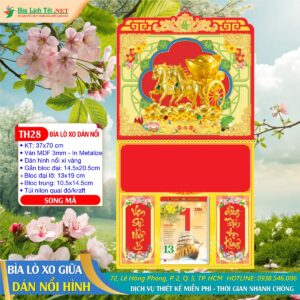 Bìa Lò Xo Giữa Dán Nổi - TH28 - Song Mã