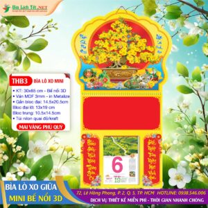 Bìa Lò Xo Mini (30x65cm) Bế Nổi - THB3 - Mai Vàng Phú Quý