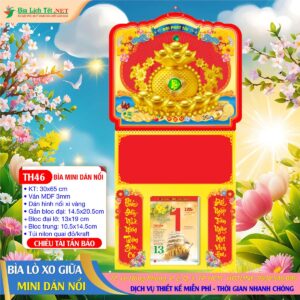 Bìa Lò Xo Mini (30x65cm) Dán Nổi - TH46 - Chiêu Tài Tấn Bảo