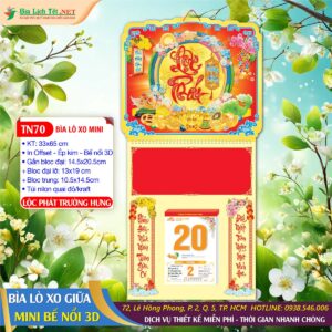 Bìa Lò Xo Mini (33x65) Bế Nổi - TN70 - Lộc Phát Trường Hưng