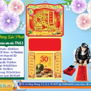 Bìa Lò Xo Mini Dán Nổi - TN61 - Mai Vàng Lộc Phát