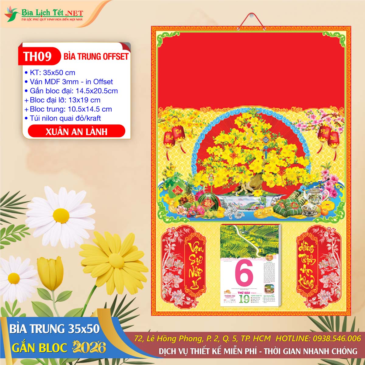 Bìa Trung 35x50 - TH09 - Xuân An Lành