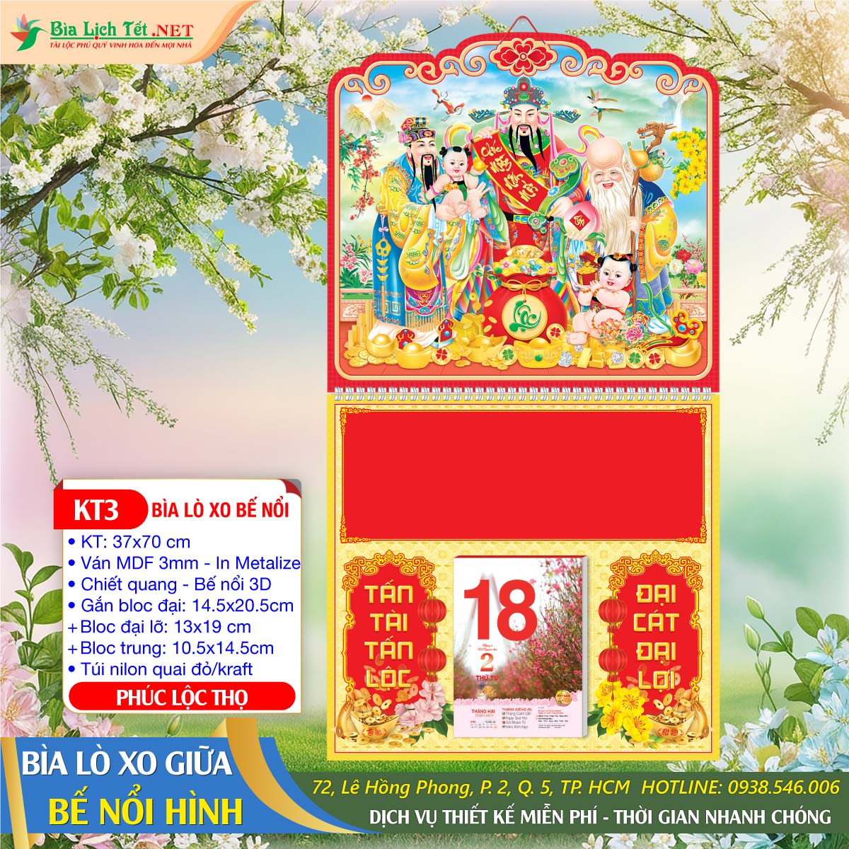 Bìa Lò Xo Giữa Bế Nổi - KT3 - Phúc Lộc Thọ