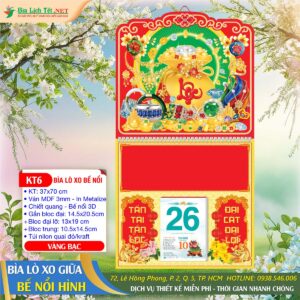 Bìa Lò Xo Giữa Bế Nổi - KT6 - Vàng Bạc