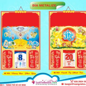 Bìa Metalize (40 x 60) - 2020 - TN23 - Vàng Bạc Phú Quý + TN24 - Canh Tý Phát Tài