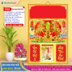 Bìa Đại Dán Nổi - TH90 - Tài Lộc Hưng Thịnh