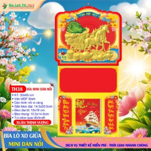 Bìa Lò Xo Mini (30x65cm) Dán Nổi - TH38 - Xuân Thịnh Vượng