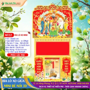 Bìa Lò Xo Mini (33x63cm) Bế Nổi - KT22 - Phúc Lộc Thọ