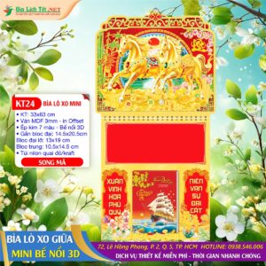 Bìa Lò Xo Mini (33x63cm) Bế Nổi - KT24 - Song Mã