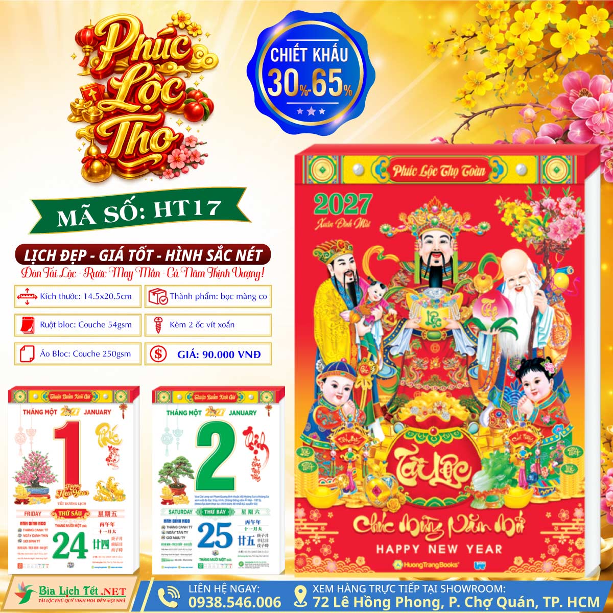 MS: HT17 - Phúc Lộc Thọ (Bloc Lẻ)