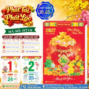 MS: HT18 - Phát Tài Phát Lộc (Bloc Lẻ)