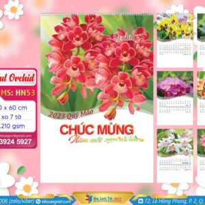 Lịch 7 Tờ (40x60cm) - HN53 - Beautyful Orchid