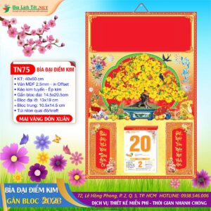 Bìa Đại Ép Kim - TN75 - Mai Vàng Đón Xuân