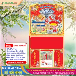 Bìa Lò Xo Bế Nổi - TN63 - Vàng Bạc Phú Quý