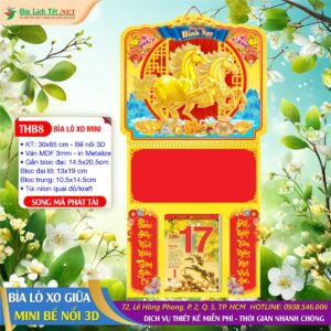 Bìa Lò Xo Mini (30x65cm) Bế Nổi - THB8 - Song Mã Phát Tài