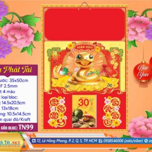 Bìa Trung (35x50cm) - TN99 - Ất Tỵ Phát Tài