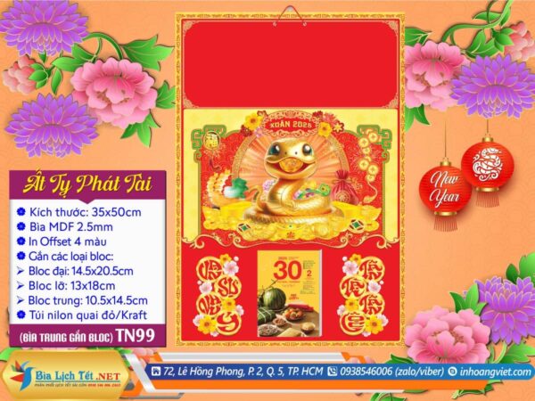 Bìa Trung (35x50cm) - TN99 - Ất Tỵ Phát Tài