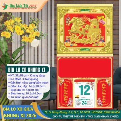 Bìa Lò Xo Giữa (37×70) Khung Xi