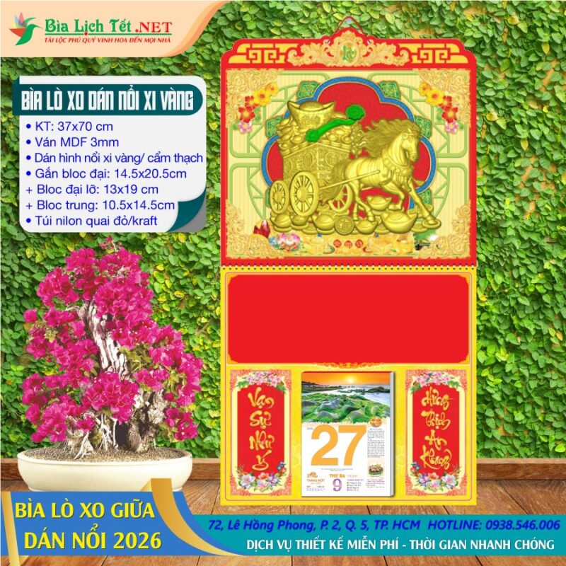 Bìa Lò Xo (37×70) Dán Nổi