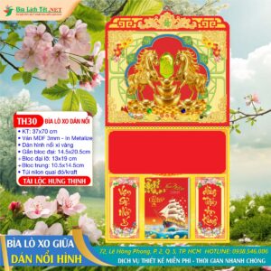 Bìa Lò Xo Giữa Dán Nổi - TH30 - Tài Lộc Hưng Thịnh